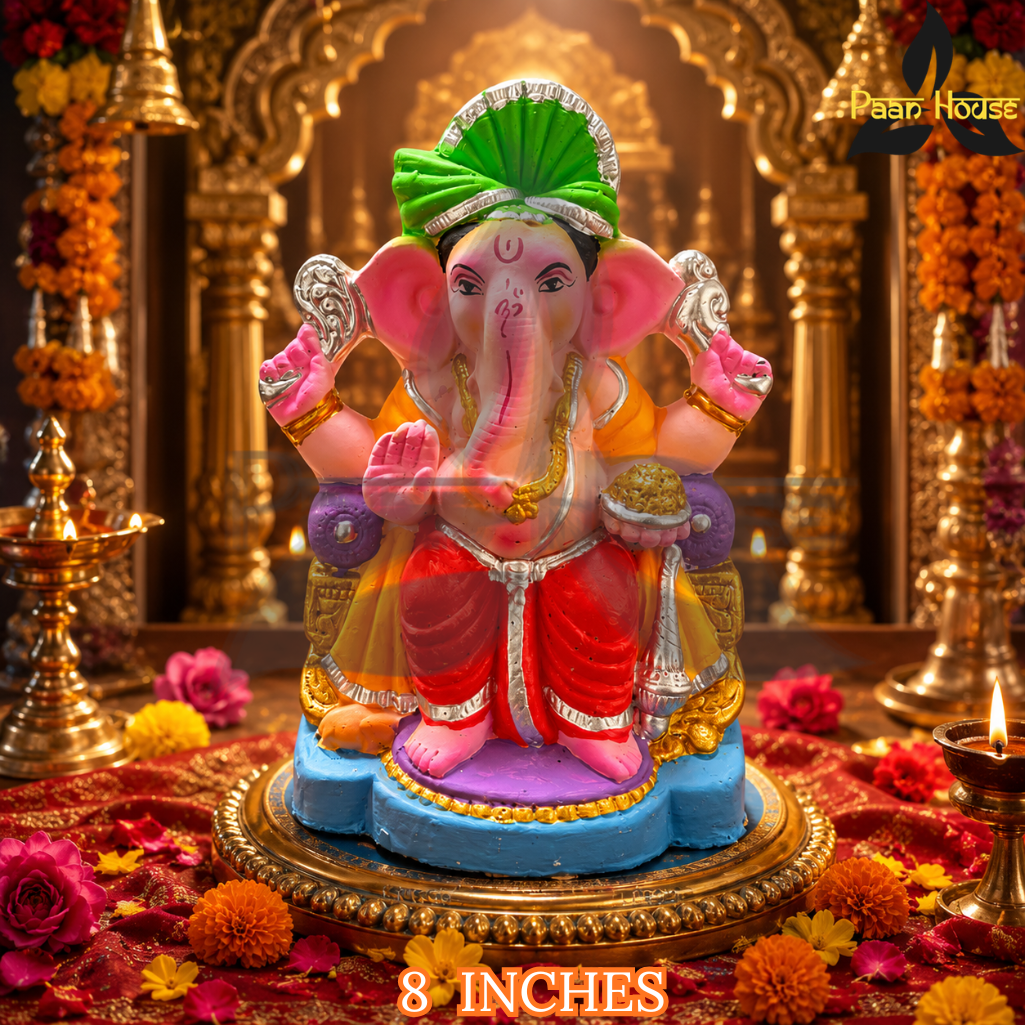 CLAY GANESH STATUE 8 INCHES - Image 2