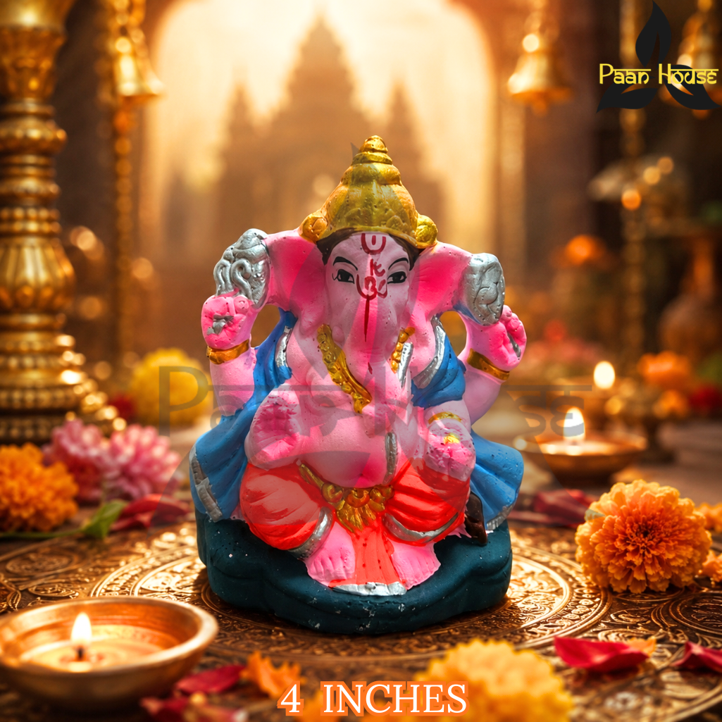 CLAY GANESH STATUE 4 INCHES - Image 3