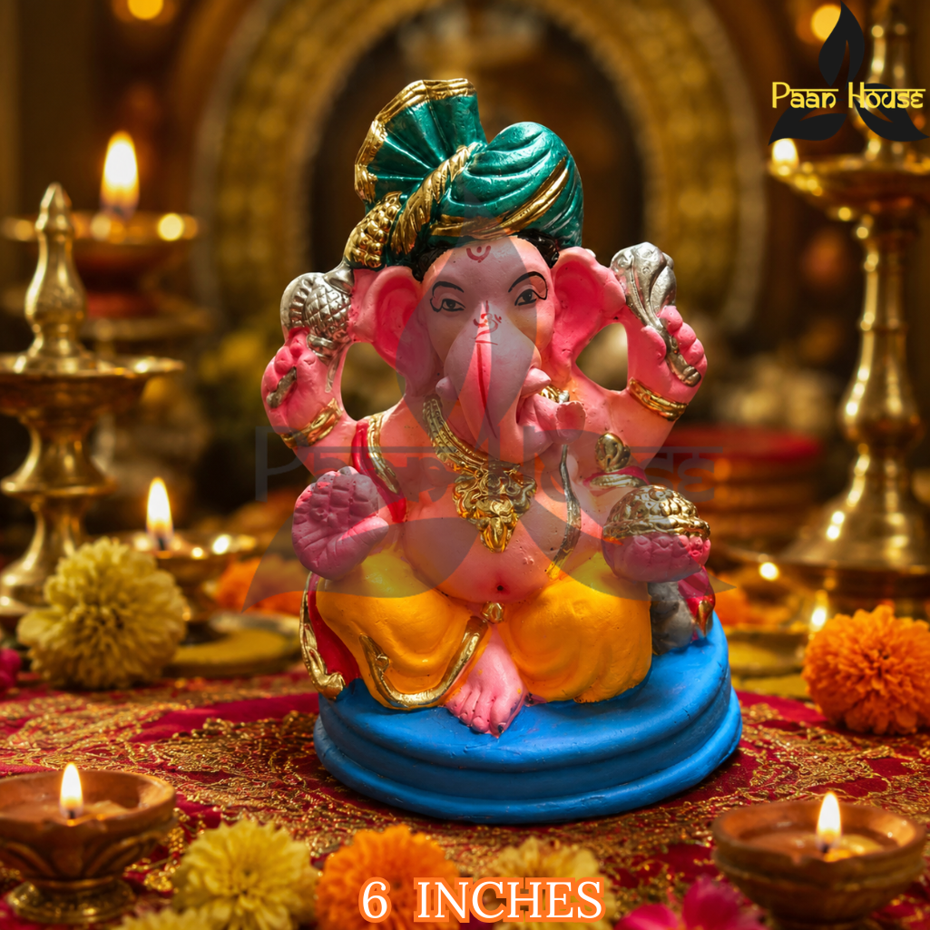 CLAY GANESH STATUE 6 INCHES - Image 2