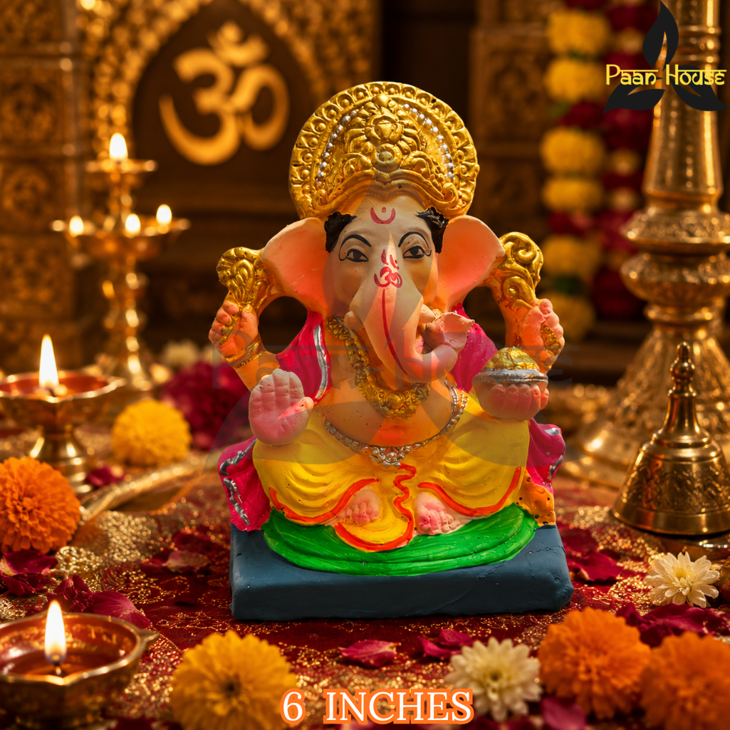 CLAY GANESH STATUE 6 INCHES - Image 4